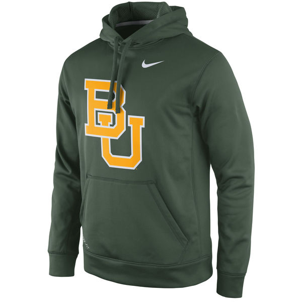 Men NCAA Baylor Bears Nike Practice Performance Hoodie Green->more ncaa teams->NCAA Jersey